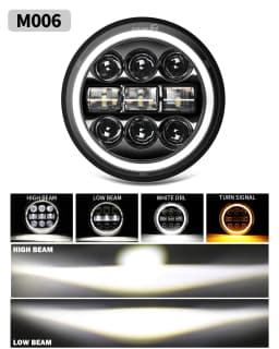 BraveWAY 5.75 inch LED Headlight for Motorcycle/Car/Truck 5-3/4" Round Motorbike Headlamp