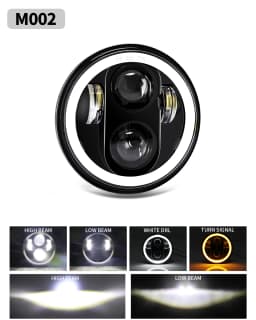 BraveWAY 5.75 inch LED Headlight for Motorcycle/Car/Truck 5-3/4" Round Motorbike Headlamp