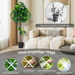 Art plant 114 cm Artificial plant Hydrangea tree green plants with realistic leaves & wood trunk artificial tree with pot