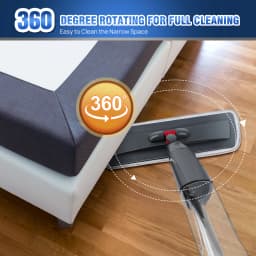 Wet and Dry Spray Mop Floor Wiper,with 3 Washable Microfibre Pads and 700ML Refill Bottle, 360° Swivel Head.
