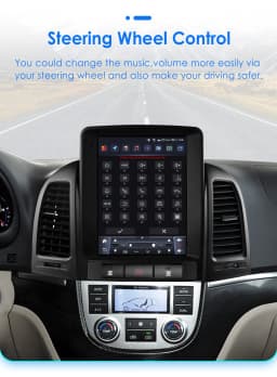 9.7inch 2DIN Android 13 Car Radio for Hyundai Santa Fe II CM 2006-2012 Multimedia Stereo VerticalScreen Carplay Panoramic Camera