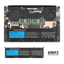 KingSener 69KF2 Laptop Battery for DELL XPS 15 9500 9510 9520 9530 Precision 5550 5560 G15 5510 5511 5520 5515 5521 G7 15 7500 P91F P87F 86WH Free Tools