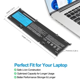 KingSener 69KF2 Laptop Battery for DELL XPS 15 9500 9510 9520 9530 Precision 5550 5560 G15 5510 5511 5520 5515 5521 G7 15 7500 P91F P87F 86WH Free Tools