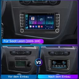 ESSGOO Car Stereo 7"/9" Android 14 4+64G Wireless Carplay GPS NAVI WIFI RDS FM Bluetooth For Seat Leon 1P1 2005-2012 Touchscreen