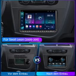 ESSGOO Car Stereo 7"/9" Android 14 4+64G Wireless Carplay GPS NAVI WIFI RDS FM Bluetooth For Seat Leon 1P1 2005-2012 Touchscreen