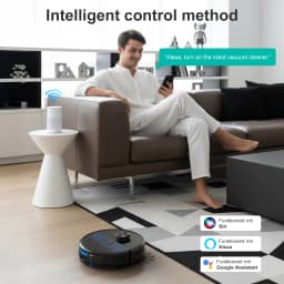 Lubluelu SL60D Robot Vacuum and Mop Combo - 4000Pa Suction, 150Mins Runtime, Quiet Operation, 10 No-Go Zones, Smart App Control