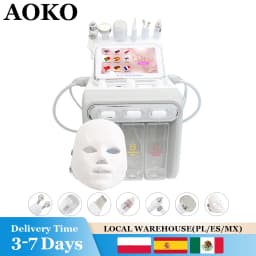 AOKO 7 in 1 H2O2 Hydro Dermabrasion Facial Machine Water Oxygen Skin Cleaning Lifting Professional Aqua Peeling Beauty Device