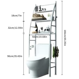 Toilet Shelves Storage Rack Bathroom Towel Rack Metal Over Freestanding Organizer Punching Free Washing Machine Storage Shelf