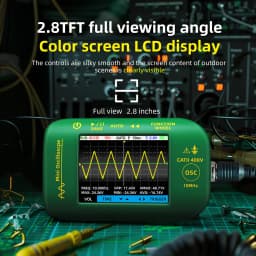 BSIDE OT2 Digital Portable Oscilloscope 10MHz 48MSa/s Sampling Rate Electronic Repair Tool Handheld Oscilloscope Pattern Tester
