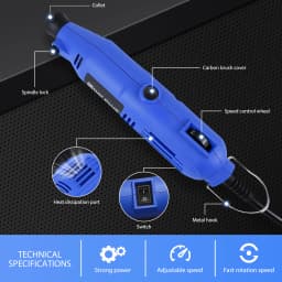 300W Power Electric Rotary Tool With 80pc Accessories Mini Rotary Multi-Tool Kit,6Variable Speed Electric Grinder Set