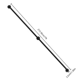 3-12FT Stair Handrail Wall Mount Metal Stair Railing Indoor And Outdoor Non-Slip Industrial Pipe Railing,Black,Round Corner