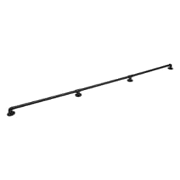 3-12FT Stair Handrail Wall Mount Metal Stair Railing Indoor And Outdoor Non-Slip Industrial Pipe Railing,Black,Round Corner