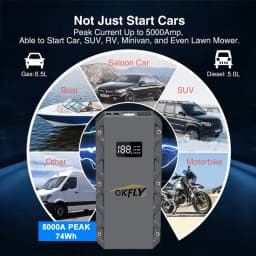 GKFLY Car Jump Starter 3000A/5000A/6000A Starting Device Power Bank Car Battery Booster Charger For Petrol Diesel Car Starter