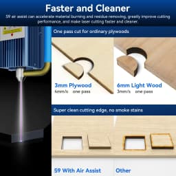 SCULPFUN S9 Air Assist Nozzle Kit High Speed Air Assist Full Metal Structure Engraver Accessory