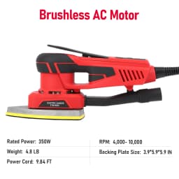 350W Electric Detail Sander with 12 Sanding Paper Brushless Motor Mouse Sander Powerful 10000 RPM For Wood Working Polishing