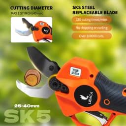 S840 40mm 25V Cordless Pruner Lithium-ion Pruning Shear Efficient Electric Scissors Bonsai Electric Tree Branches Garden Tools