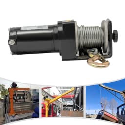 0.4KW Electric Winch DC12V, Black Electric Lifting Device IP67 Waterproof Grade