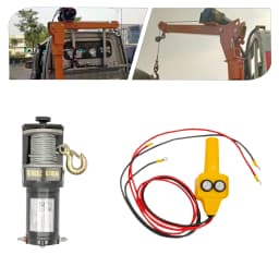 0.4KW Electric Winch DC12V, Black Electric Lifting Device IP67 Waterproof Grade
