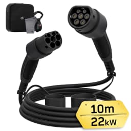 dé 22kW Type 2 Male Plug to Type 2 Female Plug Electric Vehicle Charger Cable 10m Cable Portable EV Charger for Tesla Model Y/3