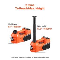 SucceBuy Electric Car Jack, 5T Electric Scissor Jack with Built-In Inflator 12V Tire Changer with LED Light for Sedan SUV Truck