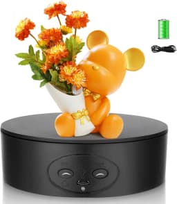 Turntable Electric 13CM Mini Turntable Turntable 360° Turntable for Photography USB Operating Automatic Turntable of Jewelry