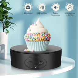 Turntable Electric 13CM Mini Turntable Turntable 360° Turntable for Photography USB Operating Automatic Turntable of Jewelry