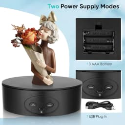 Turntable Electric 13CM Mini Turntable Turntable 360° Turntable for Photography USB Operating Automatic Turntable of Jewelry