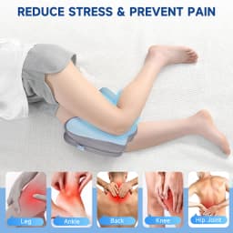 Knee Cushion for Side Sleepers, Memory Foam Leg Cushion Orthopaedic Knee Cushion with Strap, Breathable and Washable
