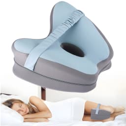 Knee Cushion for Side Sleepers, Memory Foam Leg Cushion Orthopaedic Knee Cushion with Strap, Breathable and Washable