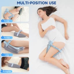 Knee Cushion for Side Sleepers, Memory Foam Leg Cushion Orthopaedic Knee Cushion with Strap, Breathable and Washable