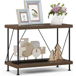 Open bookcase with open backrest, sturdy metal frame, industrial style, suitable for living room, office