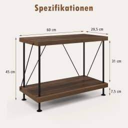 Open bookcase with open backrest, sturdy metal frame, industrial style, suitable for living room, office