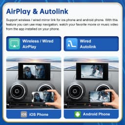 Road Top Wireless Android Auto For Audi Car A3 S3 Q2 B9 2013-2018 Carplay Interface Mirror Link Air Play