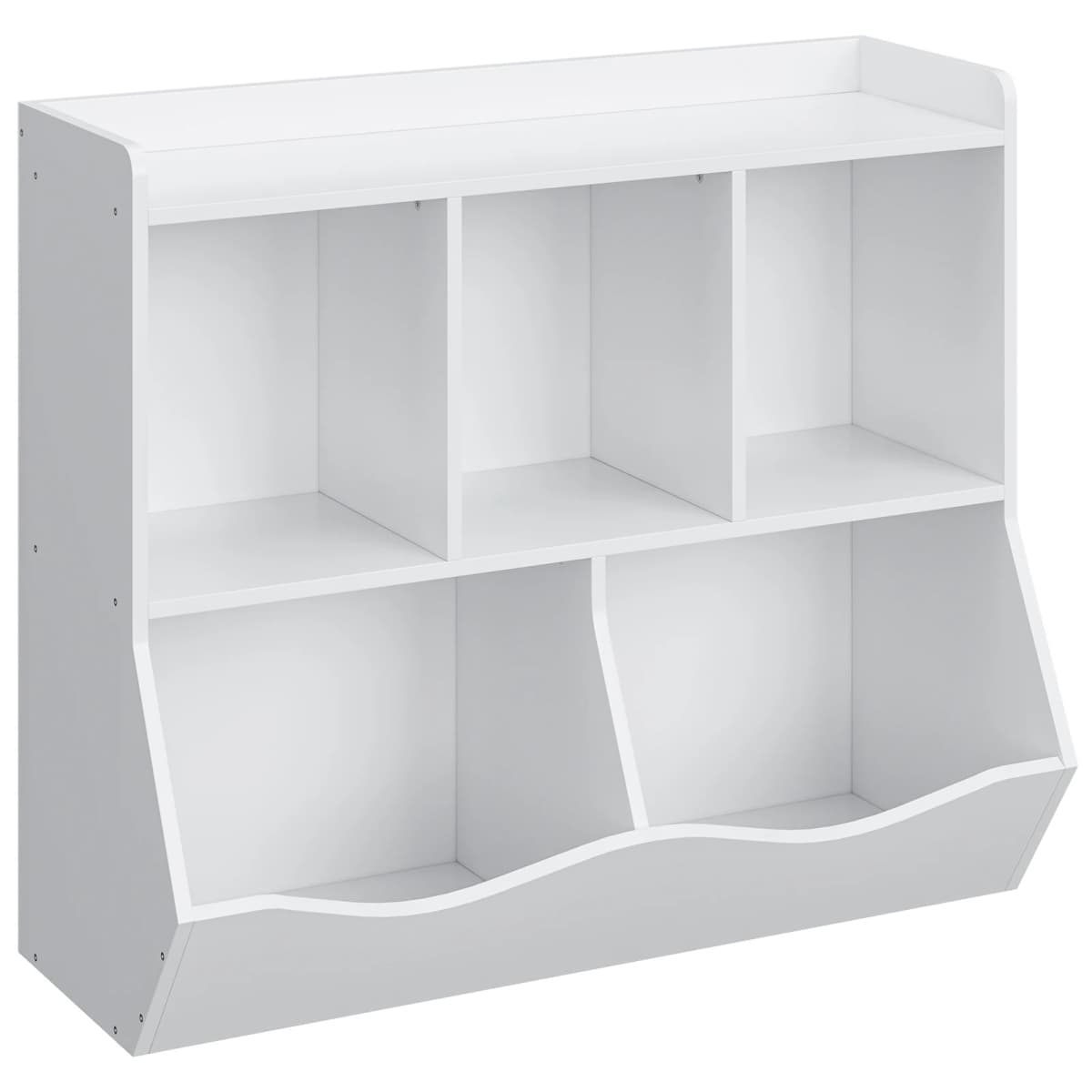 Kids Bookshelf and Bookcase Toy Storage Multi Shelf with Cubby Organizer Cabinet for Boys Girls,for Children Playroom,WHITE