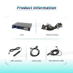 BONROAD Wireless CarPlay Android Auto Adapter Module MMI Box USB Video for Audi A3 8V 2013-2018 Bluetooth Navigation Mirror Link Reverse Camera Airplay Autolink