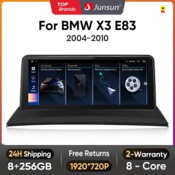 Junsun 1920*720 Car Radio For BMW X3 E83 2004-2010 Wireless CarPlay Android Auto 4G WiFi BT IDrive Multimedia GPS Touch Stereo