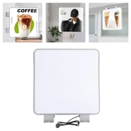 60*60*14cm 220V 16W LED Light Box Double Sided Square Waterproof 1600LM LED Light Box for Nail Salons Cafes Restaurants White