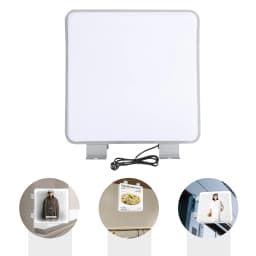 60*60*14cm 220V 16W LED Light Box Double Sided Square Waterproof 1600LM LED Light Box for Nail Salons Cafes Restaurants White