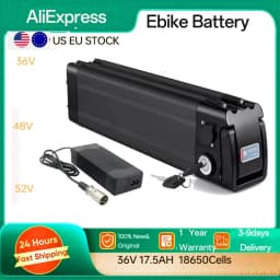 36V 17.5ah Silver Fish Battery 13ah 18650 Silver Fish Battery Lithium Ion Battery for 250W 350W 500W Motor Li-ion Battery Pack