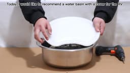 HWHONGRV Stainless Steel RV Round Kitchen Sink - 1 Bowl 365 X 365mm with PP Cutting Board Included - Durable and Easy to Clean