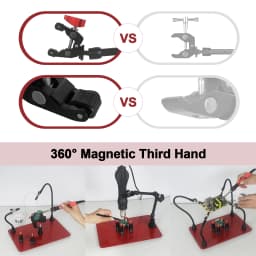 NEWACALOX Magnetic Soldering Third Hand PCB Holder Heat Gun Stand Heavy Duty Welding Workstation Large Base Soldering Station