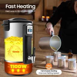 Wax Melter for Candle Making with Heating Spout 8/10.8/12 L Big Capacity Easy Cleaning for Mass Production of Candle Soaps