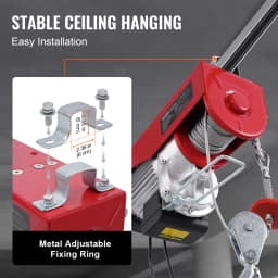 SucceBuy 2640Lbs Electric Hoist Winch 230V with 14ft Wired Remote Control 40ft Single Cable Lifting Height Lift Hoist for Garage