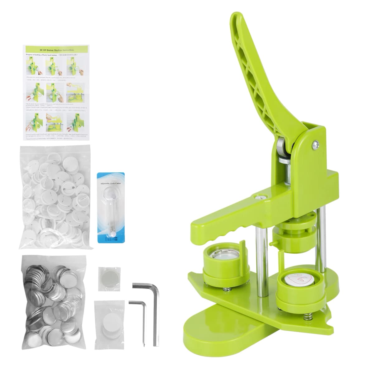 Button Maker Machine, 1'' (25mm) Installation-Free DIY Pin Button Maker Press Machine Kit Easy to Operate Perfect DIY Gift