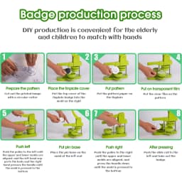 Button Maker Machine, 1'' (25mm) Installation-Free DIY Pin Button Maker Press Machine Kit Easy to Operate Perfect DIY Gift