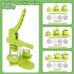 Button Maker Machine, 1'' (25mm) Installation-Free DIY Pin Button Maker Press Machine Kit Easy to Operate Perfect DIY Gift