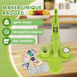 Button Maker Machine, 1'' (25mm) Installation-Free DIY Pin Button Maker Press Machine Kit Easy to Operate Perfect DIY Gift