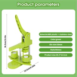 Button Maker Machine, 1'' (25mm) Installation-Free DIY Pin Button Maker Press Machine Kit Easy to Operate Perfect DIY Gift