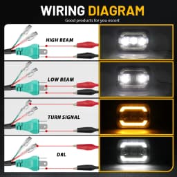 CO LIGHT 7X6 inch LED Headlights DRL Turn Signal Light DOT E9 Super Bright Hi-Lo Beam For Jeep Cherokee XJ Wrangler YJ Chevrolet