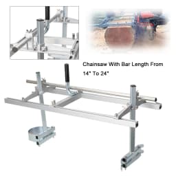 Chainsaw Mill Planking Milling 24 Inch Guide Bar Wood Lumber Cutting Portable Sawmill Aluminum Steel Chain Saw Mill